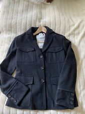 Zara SRPLS Blazer Wolle Schwarz Military  Kurzmantel