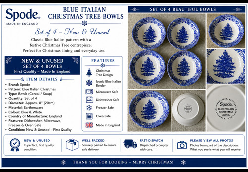 4er set spode blue italian - set,