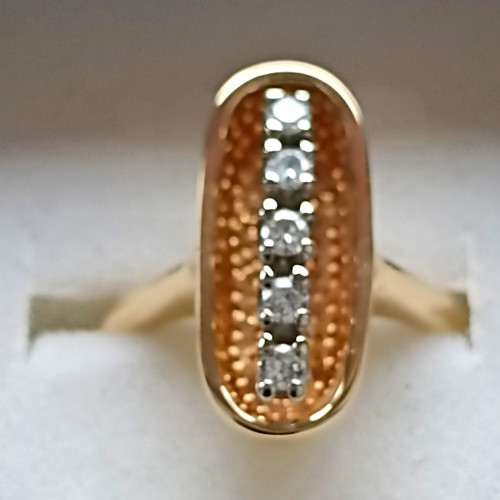 14k gelbgold ring 3 mit - ring, gr.