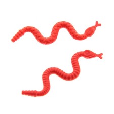 2x Lego Tier Schlange rot