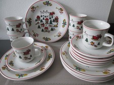 Luciano 18tlg Kaffeeservice 6 Pers Porzellan Weihnachten Advent Deko