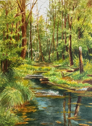 Aquarellbild original 40x30 - aquarellbild,