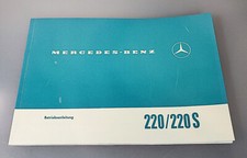 Betriebsanleitung Bedienungsanleitung Mercedes W111 220 b / 220 Sb  220/220S