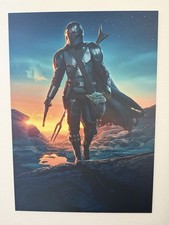 Star Wars The Mandalorian Displate Größe L - 67,5 x 48cm Metal Poster Matte