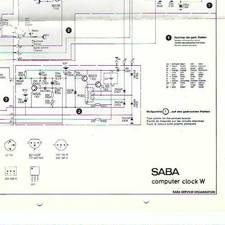 Saba Original Service Schaltplan für computer clock W