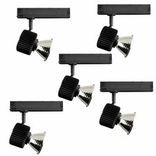 5x LED Stromschienenstrahler 28W schwarz Adapter Staff Erco Eutrac Uni Schiene