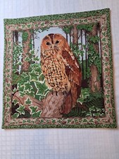 Kissenbezug 40 x40 cm , Eule, Hotelverschluss, Handarbeit, eigene Herstellung