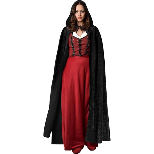 Schwarzer umhang kapuze gothic - kapuze,