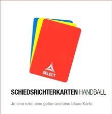 3er Set Schiedsrichterkarten:blau,gelb,rot Handball Disziplinar Referee Fairness
