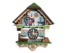 prächtige Schwarzwälder Kuckucksuhr, AMS,  Vintage Pendeluhr, 50er, Westgermany