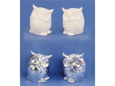 Eulen-Quartett in weiß und