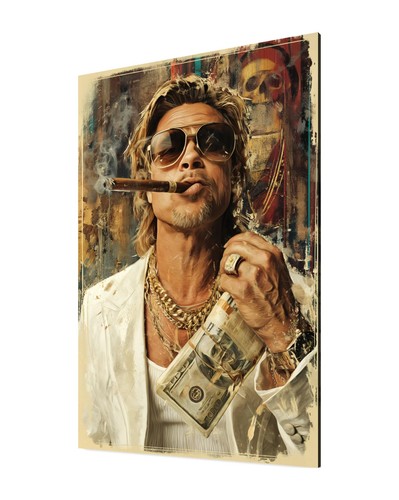 Brad pitt leinwand bild - brad, geld