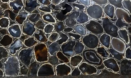 Black agate couchtischplatte - agate,