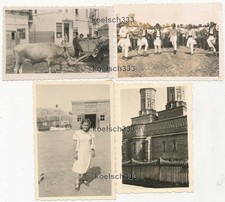 4 Fotos Rumänien Bauern Trachten Tanzen Mädchen Kirche Wehrmacht Balkanfeldzug