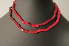 Alte böhmische Glasperlen rot