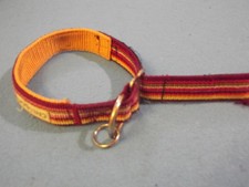Hunde Halsband bunt gestreift  - mit Klettband verstellbar - ca. 2,8 cm breit