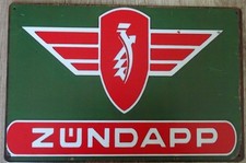 Zündapp Classic Motorrad Vintage Metallschild  30,48x20,32 cm