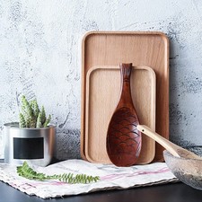 Holz Fisch Reis Paddel Set 2