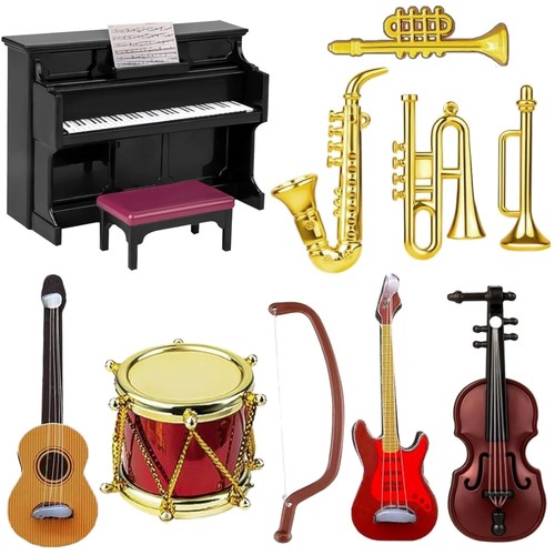 Miniatur musikinstrumente set - miniatur,