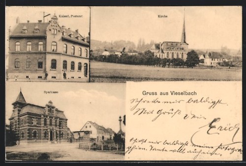 Vieselbach ansichtskarte - vieselbach,,