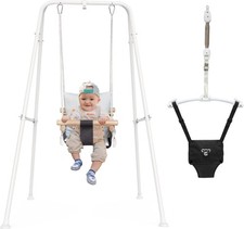 G TALECO GEAR 2 in 1 Baby Jumper mit Babyschaukel und Schaukelgestell, Babywippe