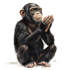 8x sticker chimpanzee car