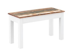 Holzbank Perth Holz weiß