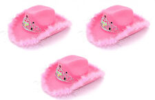 3x Rosa Cowgirl Hut /