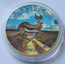 1 UNZE 999 SILBER - AFRIKA KRÜGERRAND / SPRINGBOCK - SILBERMÜNZE - SILBERBARREN 