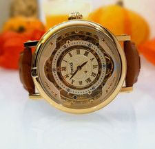 Portas PS26I-M2761-01 Automatik Uhr 22 Jewels Gold Skelett Sichtboden 5ATM Top