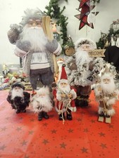 Santa Grau Nikolaus Weihnachtsmann Brille Sack Skier Deko Advent 6stck 50cm