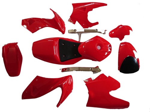 Verkleidungs set komplett rot - set,
