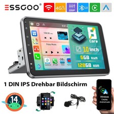 8Core 6+128GB Autoradio Android14 Carplay GPS Navi 1 DIN 360° Drehbar Bildschirm