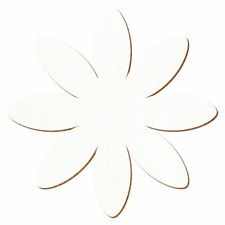 Weiße Holz Margerite - Deko