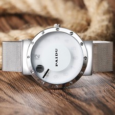 PAIDU Silver Mesh Band Simple