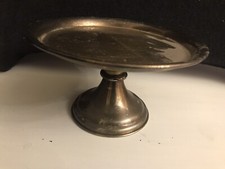 Edzard Silber Metall Wohn Accessoire  Deko Steh Schale Stand Pokal Obstkorb Alt 