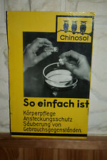 Altes Pappschild Chinosol Reinigungsmittel,Retro,Reklame,Deko,Vintage