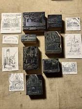 7x VINTAGE METALL auf HOLZ