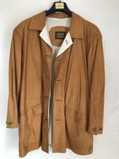 Ziegen Nappan Leder gelbe Übergangsjacke Gr. 54 mit Schutzhülle