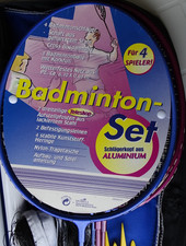 Badminton Federball Set für 4 Spieler mit Netz und Anleitung