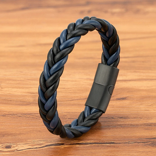 Geflochtenes lederarmband - geflochtenes,