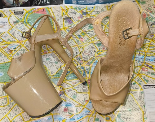 Beige pleaser high heels - pleaser,