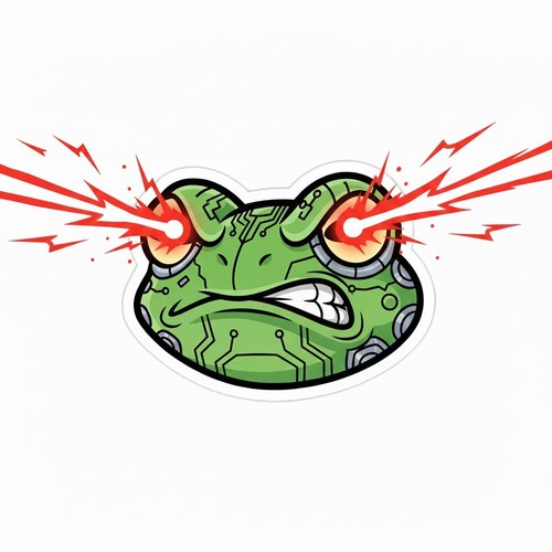 Frosch mit laseraugen - 2x,