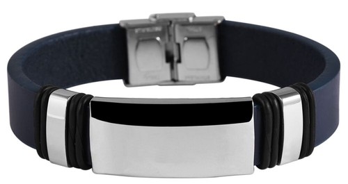 Lederarmband blau leder - blau,