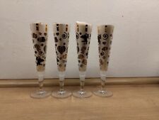 4x Ritzenhoff Champagner Sekt Gläser 0127 Inkl OVP & Servietten Laurence Gartel 