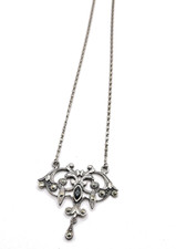 Schönes Markasit 925 er Sterling Silber Collier 43 cm (  EKS-31)