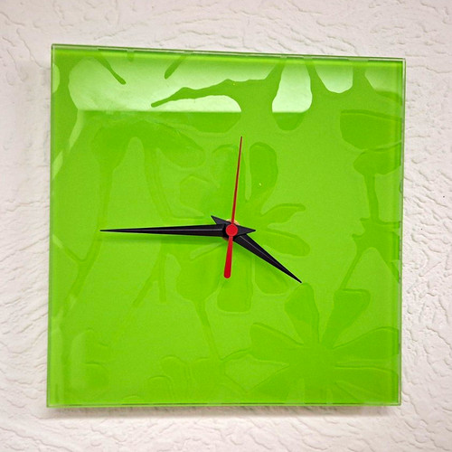 Design wanduhr aus glas - wanduhr,