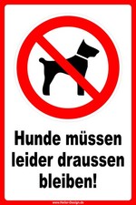 Hinweisschild Hunde müssen