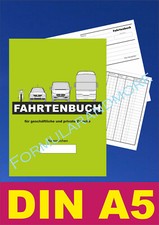 DIN A5 FAHRTENBUCH, FAHRTENBÜCHER, Fahrtenheft, NEU,Fahrtennachweis,Wegenachweis