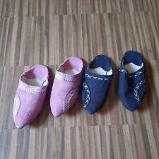 2 Paar Orientalische marokkanische Babouche / Pantoffel Leder Gr.30/31. Neuwerti